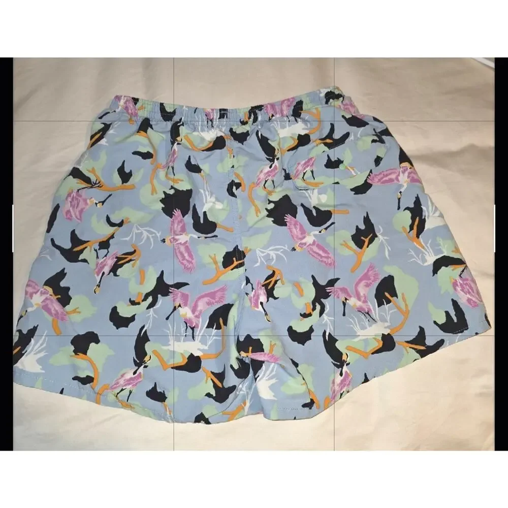 Patagonia Mens Baggies Swim Trunks Shorts Small tropical Bird Print Lined